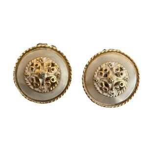 Vintage Rare Pastelli Round Earrings Pair